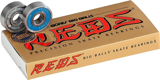 Bones Big Balls Reds Skateboard Bearings 8mm Pack of 8