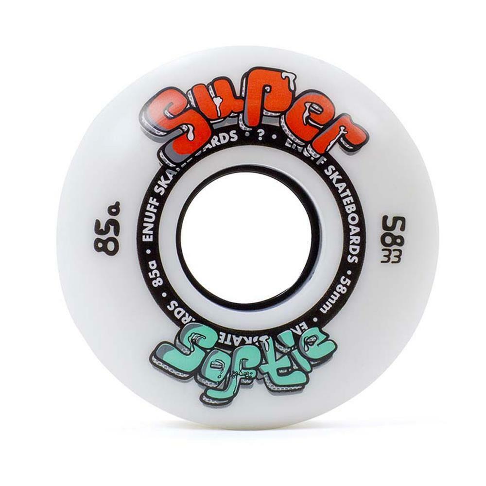 Enuff Super Softie Skateboard Wheel White 58mm