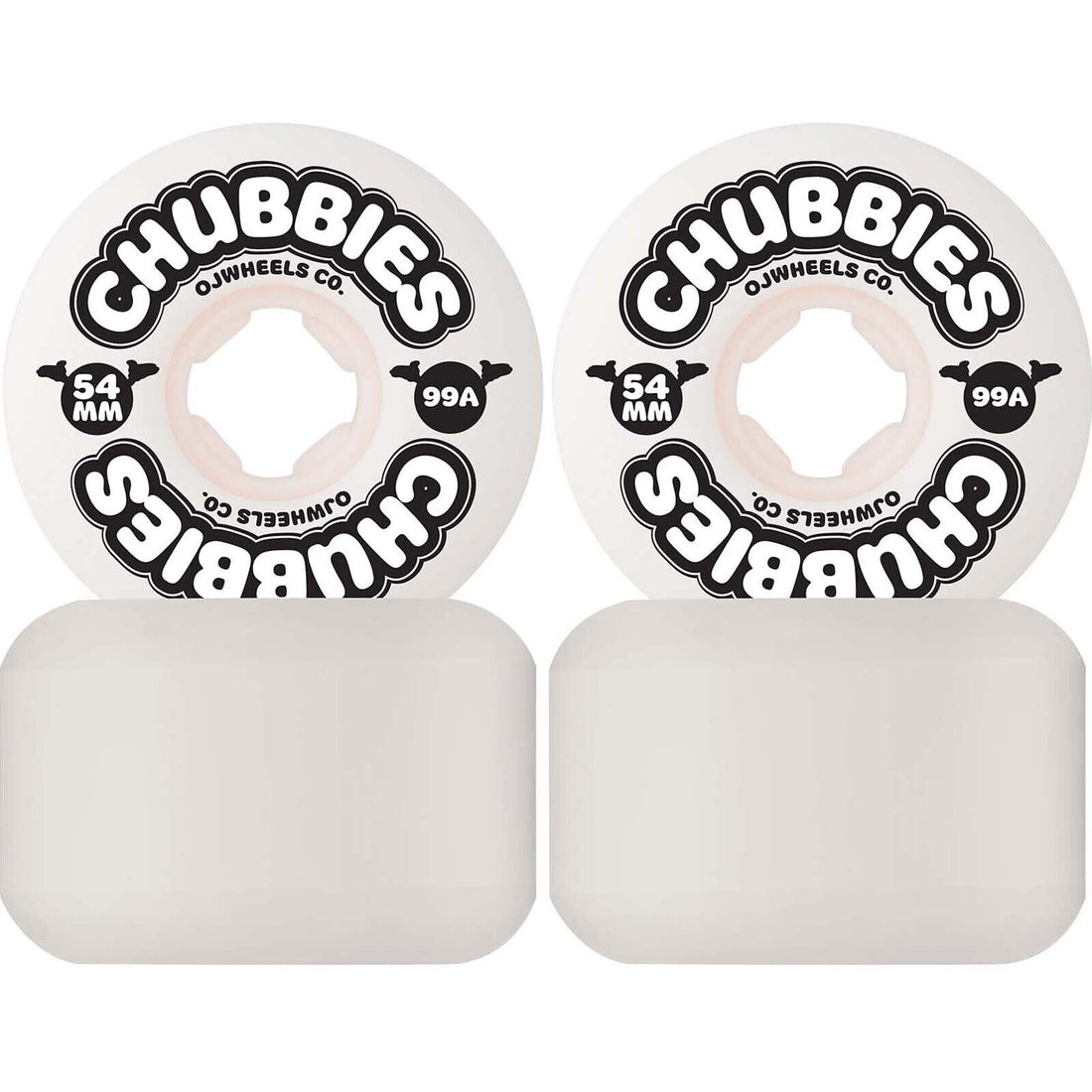 OJ Chubbies Skateboard Wheels White 54mm