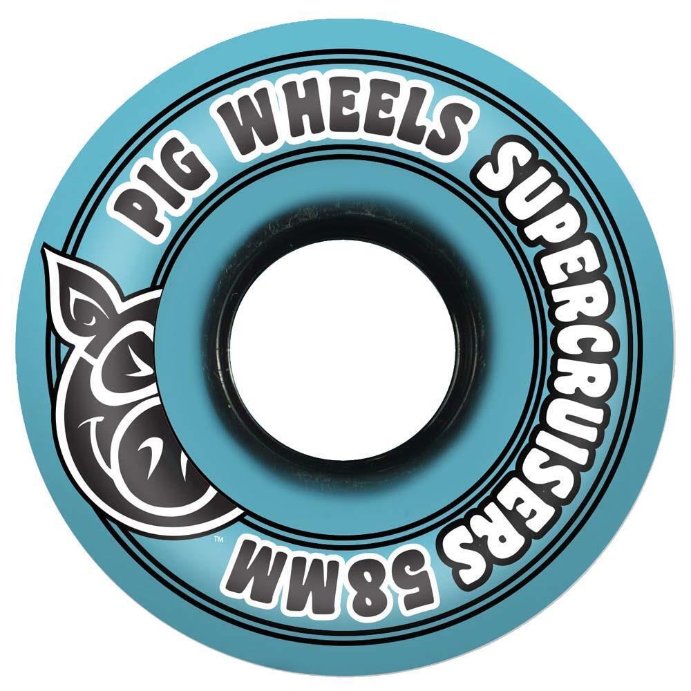 Pig Super cruiser Skateboard Wheel Blue 58mm