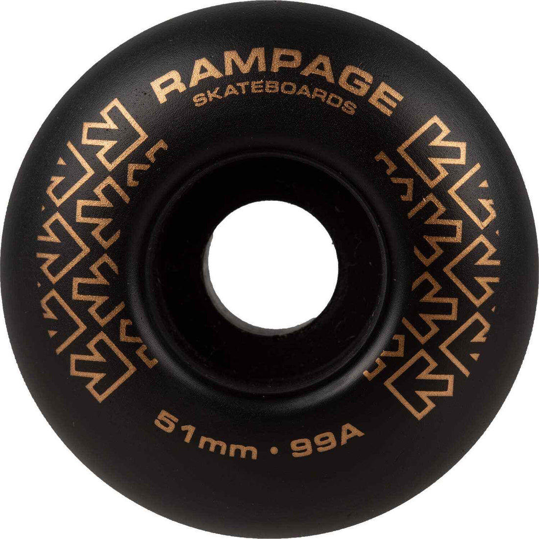 Rampage 99A Skateboard Wheels Black Gold