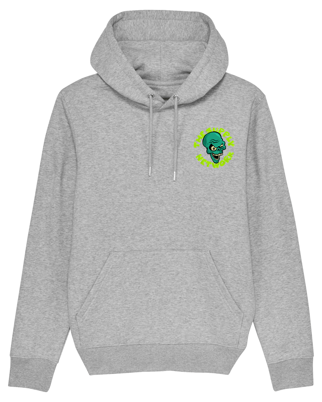 Grey Skater Hoodie, No Bad Days Front Print