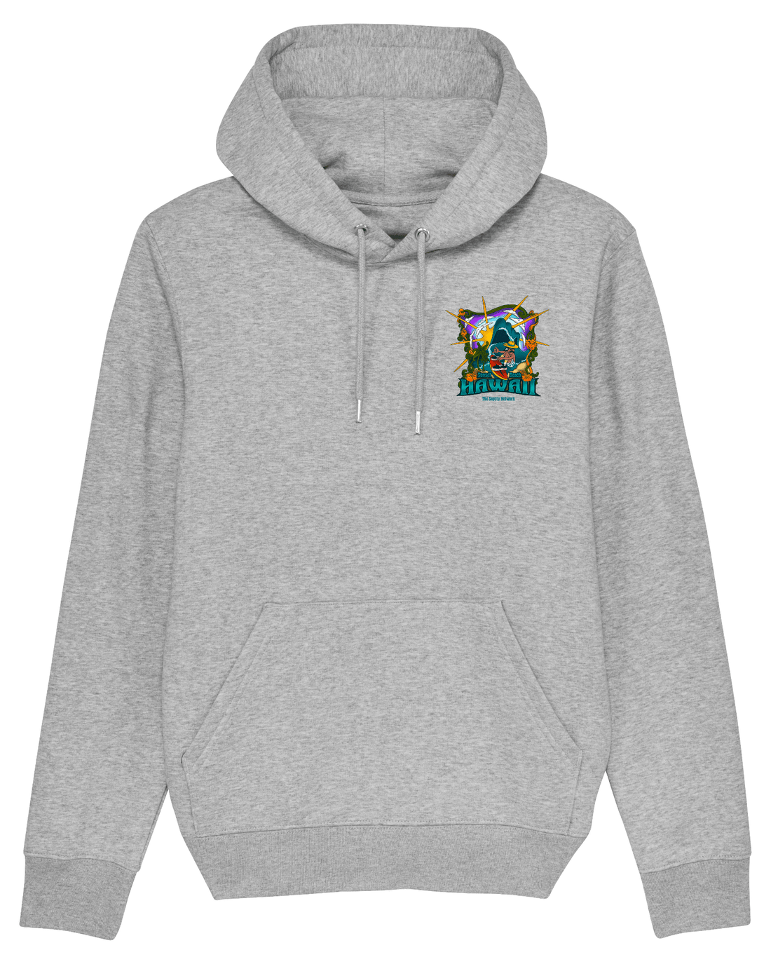 Grey Skater Hoodie, Psyche Surf Front Print