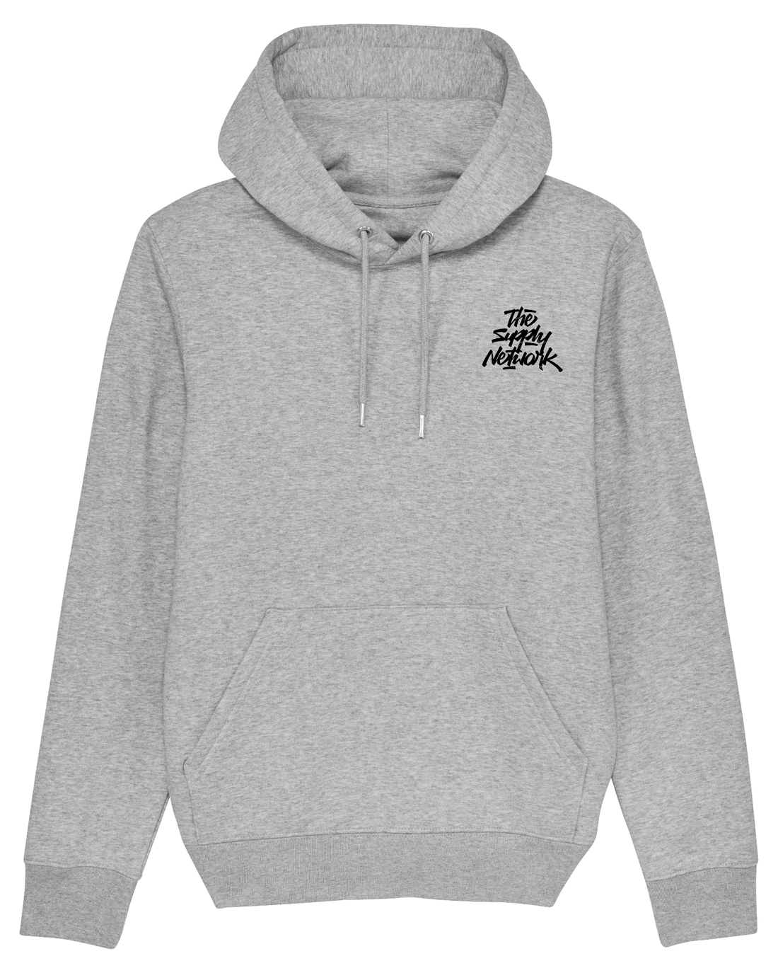 Grey skater Hoodie, The Supply Network Front Print