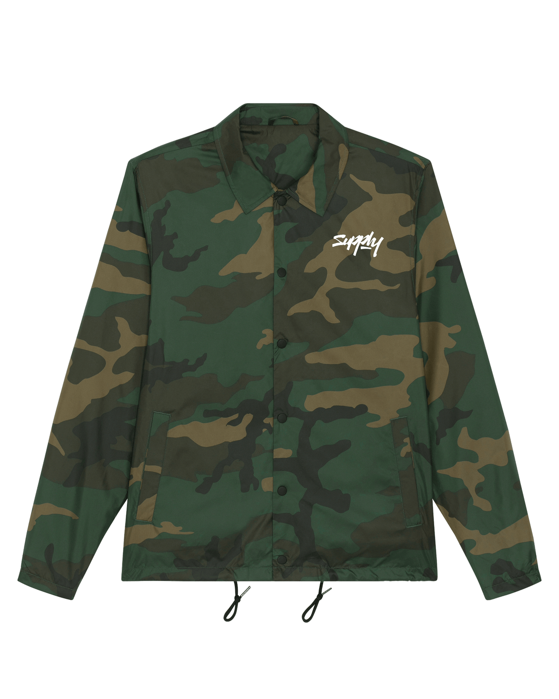 Camouflage Skater Jacket, Coach Front Print