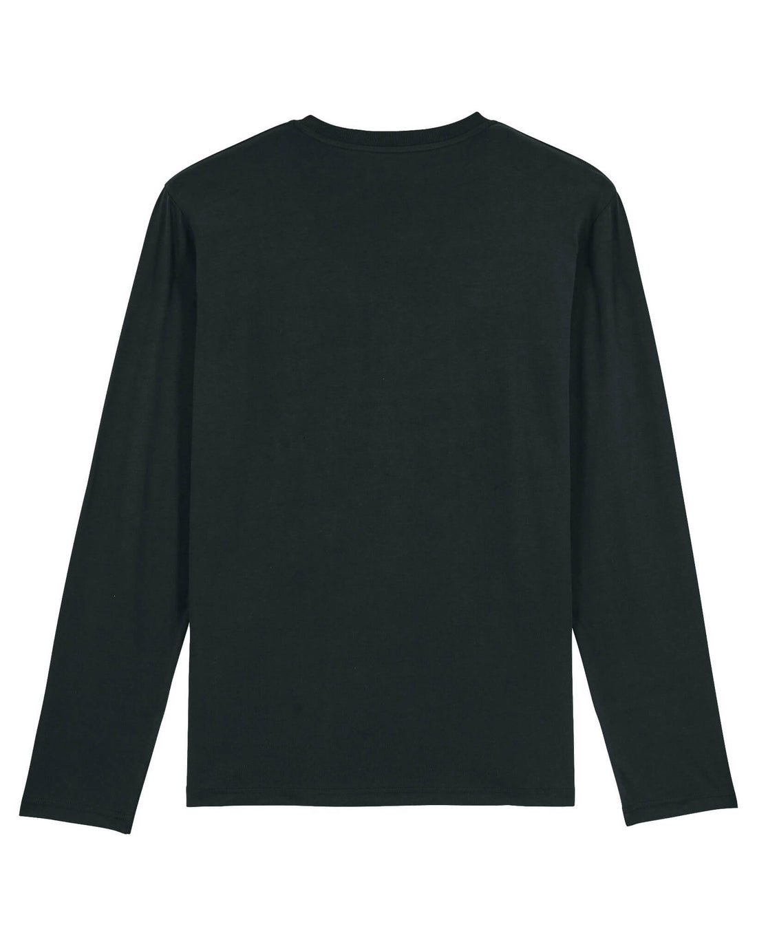 Black Skater Long Sleeve, Surf Palm Back Print