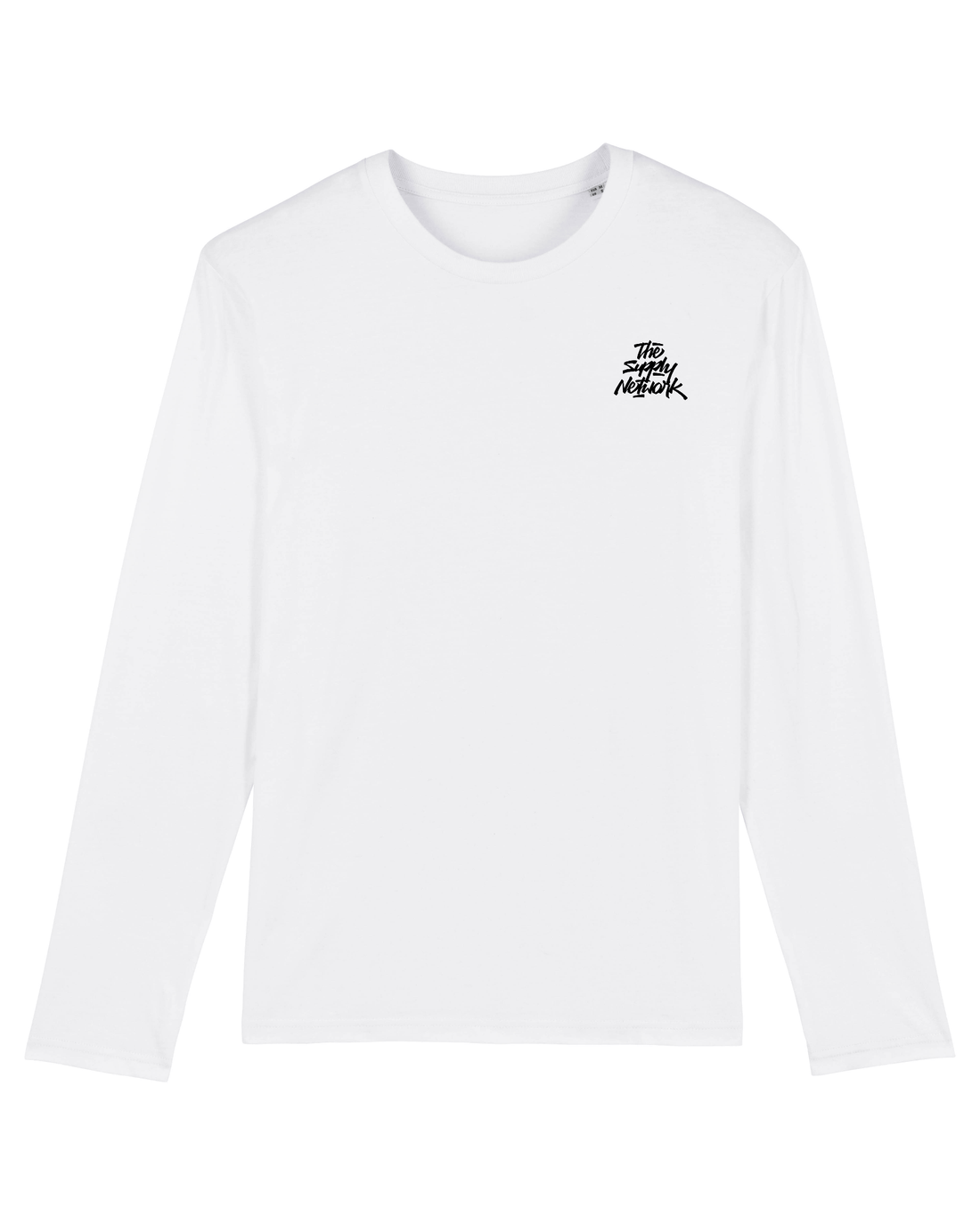 White Skater Long Sleeve, The Supply Network Front Print