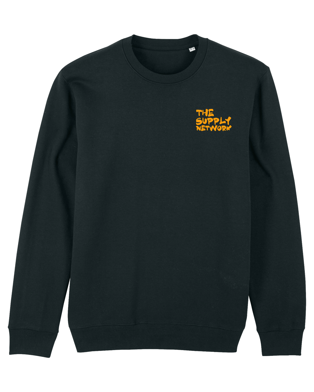 Black Skater Sweatshirt, Skating Skeleton Front Print