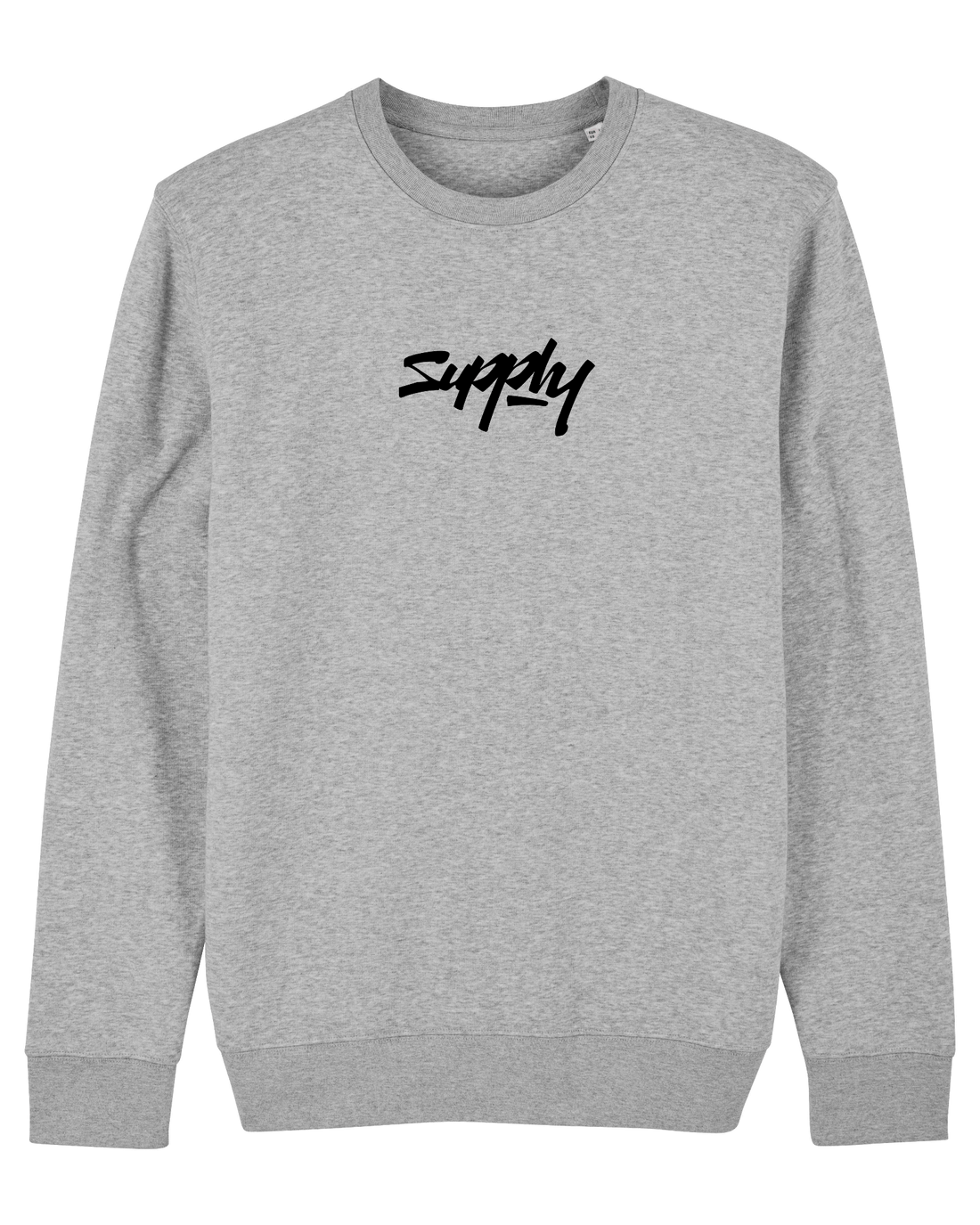 Grey Skater Sweatshirt, Supply Front Print