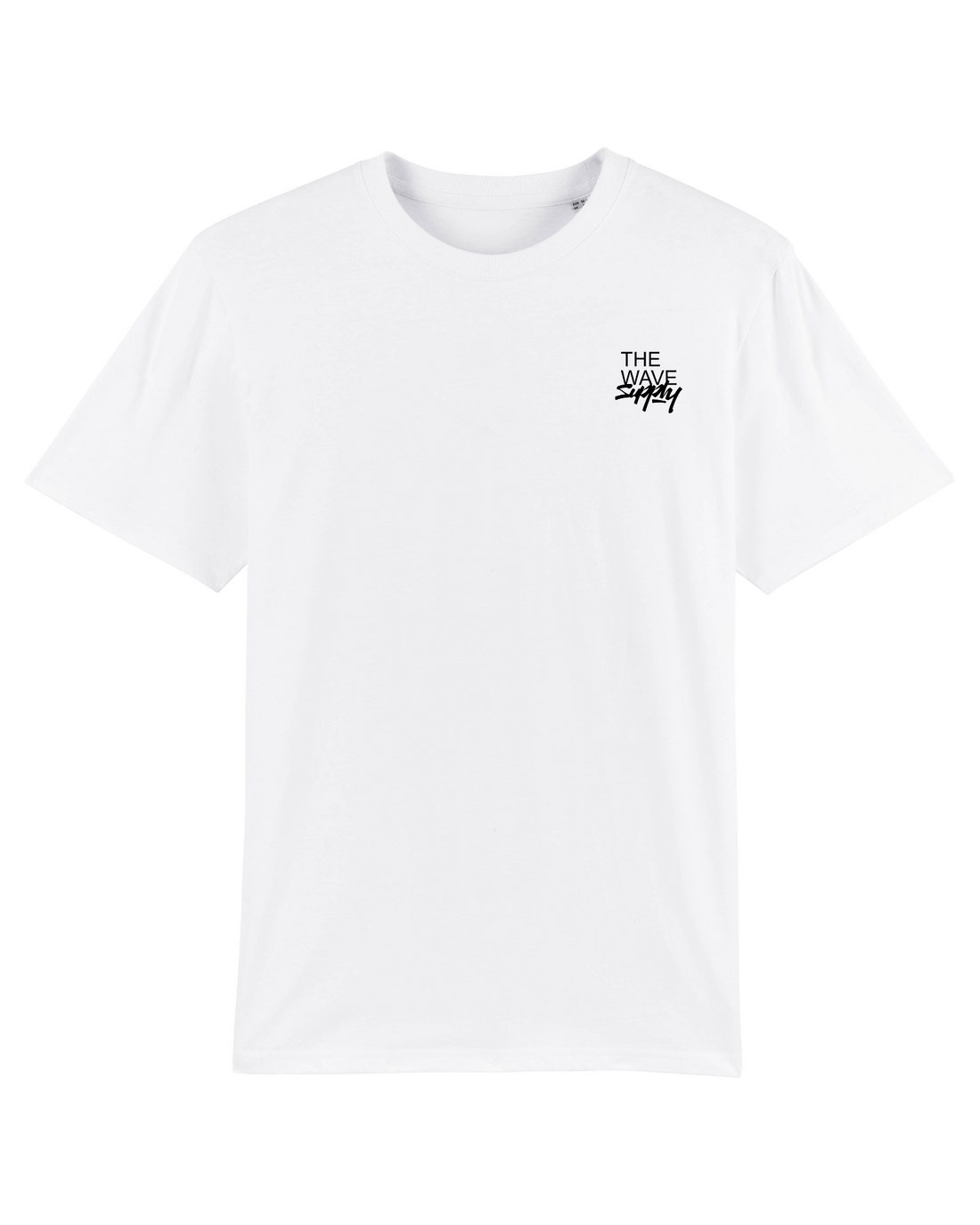 White Skater T-Shirt, Catch The Wave Front Print
