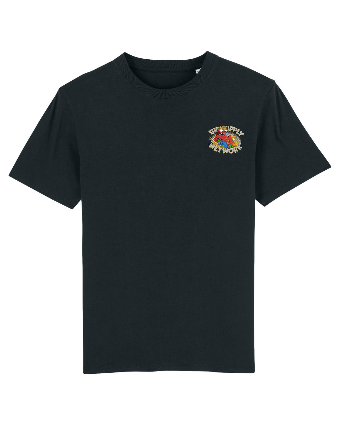 Black Skater T-Shirt, Devil Baby Front Print