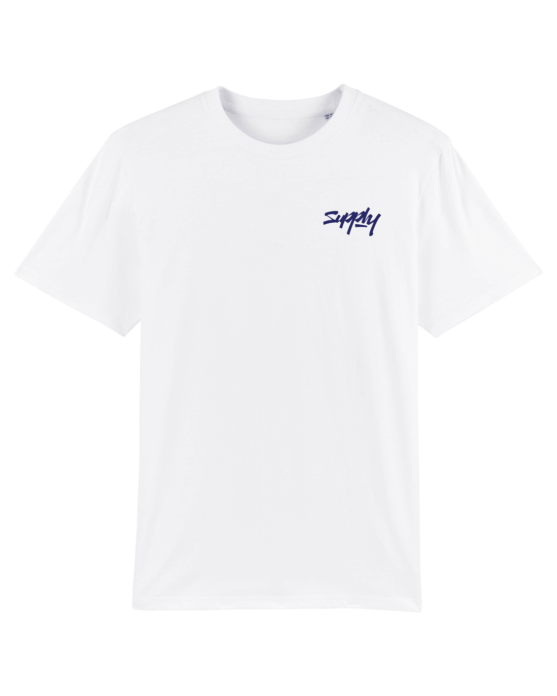 White Skater T-Shirt, Surf Life Front Print
