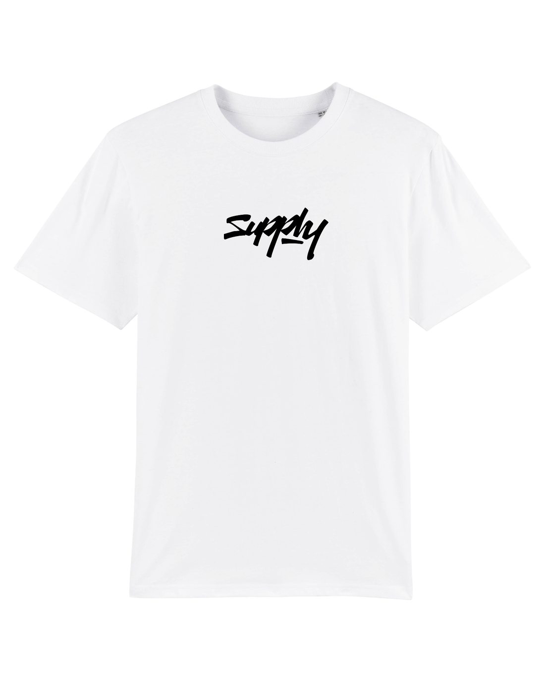 White Skater T-Shirt, Surfs Up Front Print