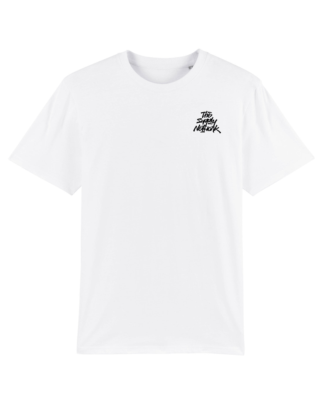White Skater T-Shirt, The Supply Network Front Print