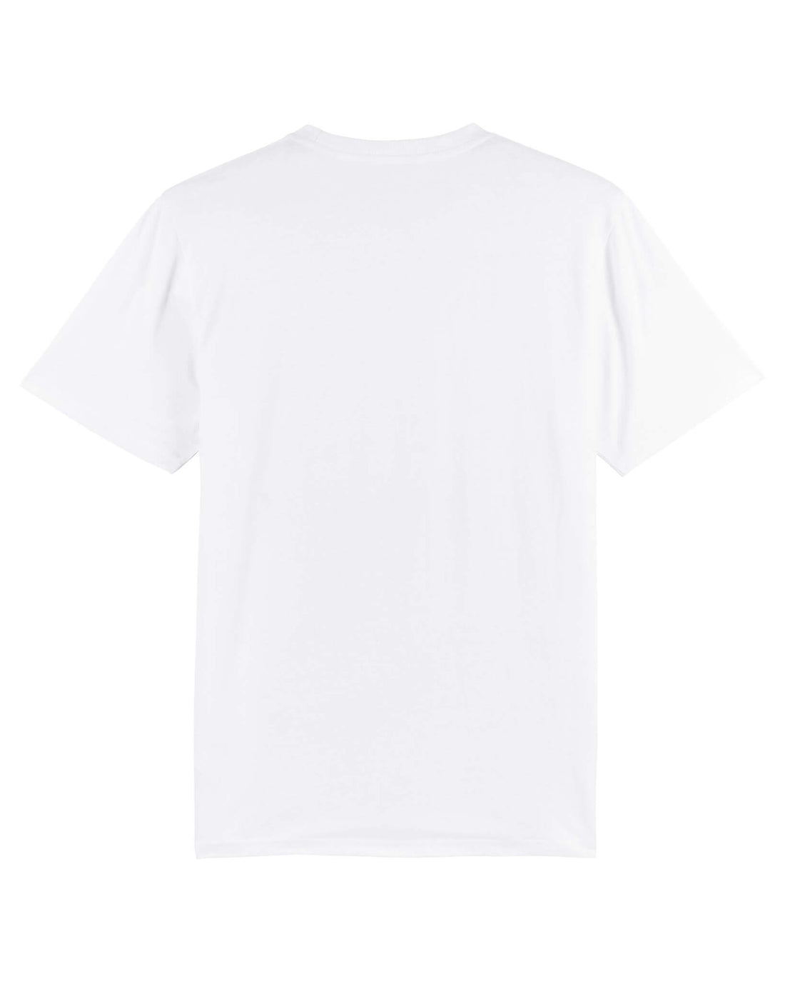 White Skater T-Shirt, Tiger Ride Back Print
