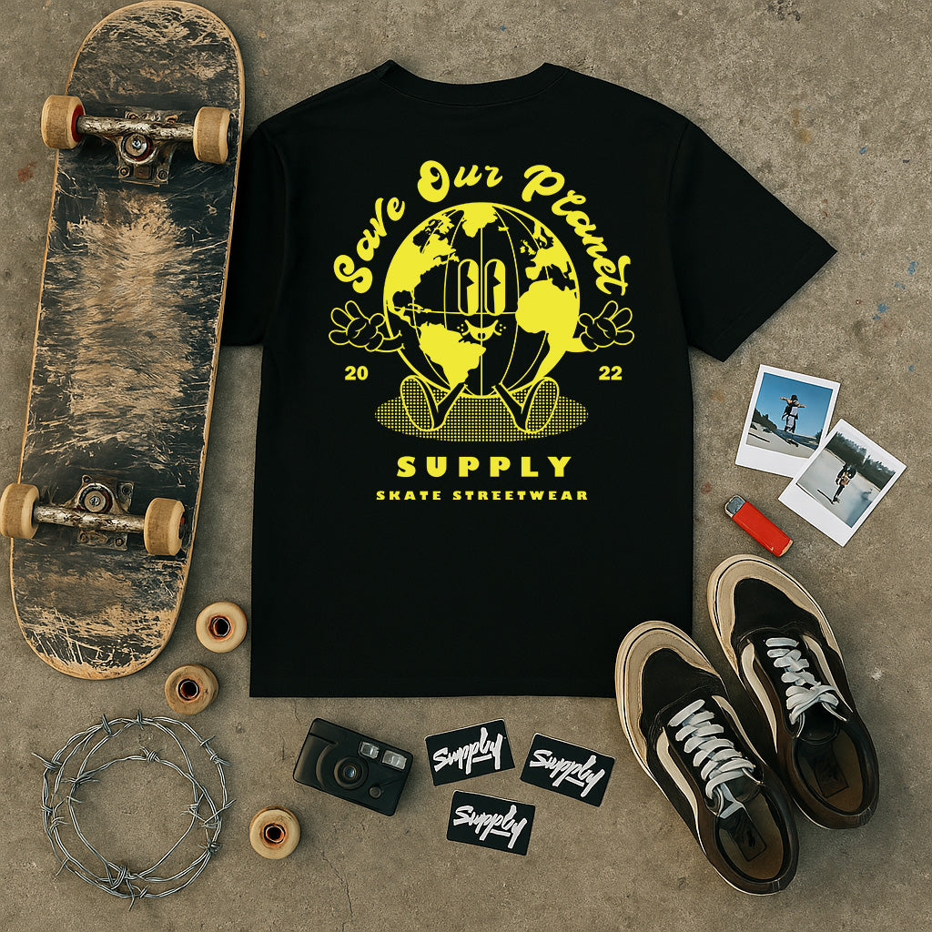 'Save The Planet' Skateboard T-Shirt