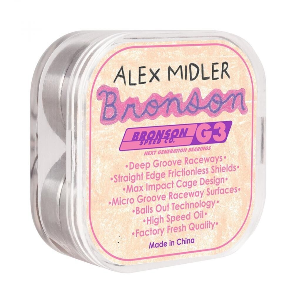 Bronson Speed Co Skateboard G3 Bearings Alex Midler Pro