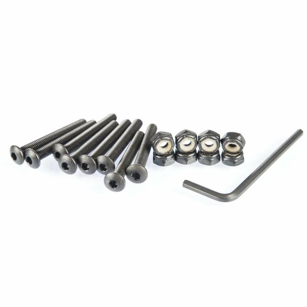 D Street Domehead Skateboard Bolts Allen Key Black 1 1/2"