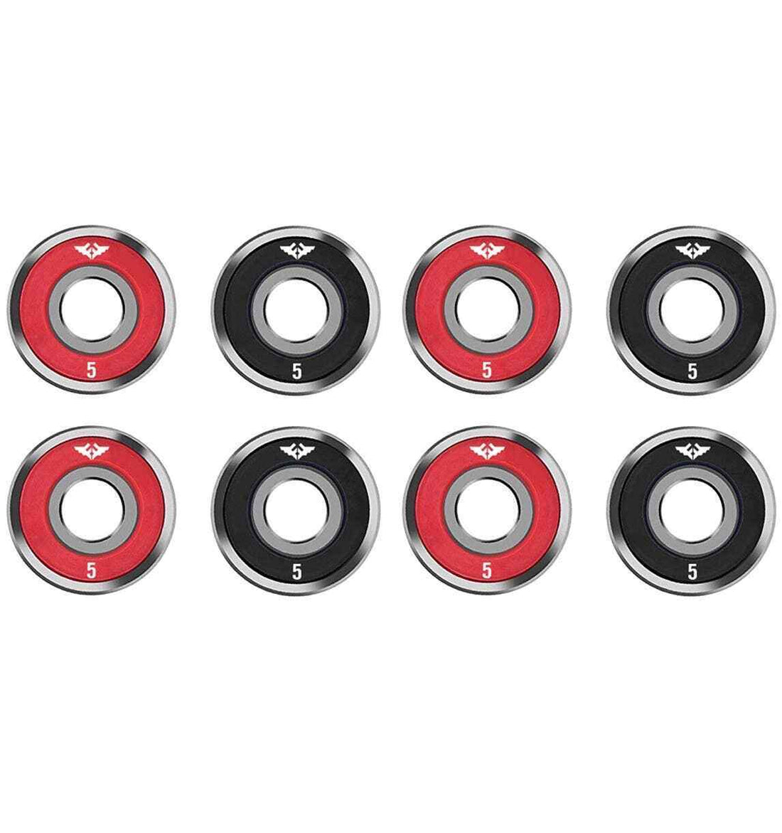 Fracture Premium Bearings ABEC 5 - Red/Black (Pack of 8)