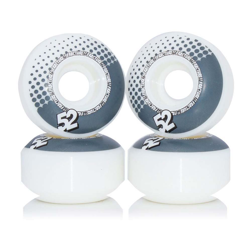 Fracture Skateboard Wheels Grey 52mm