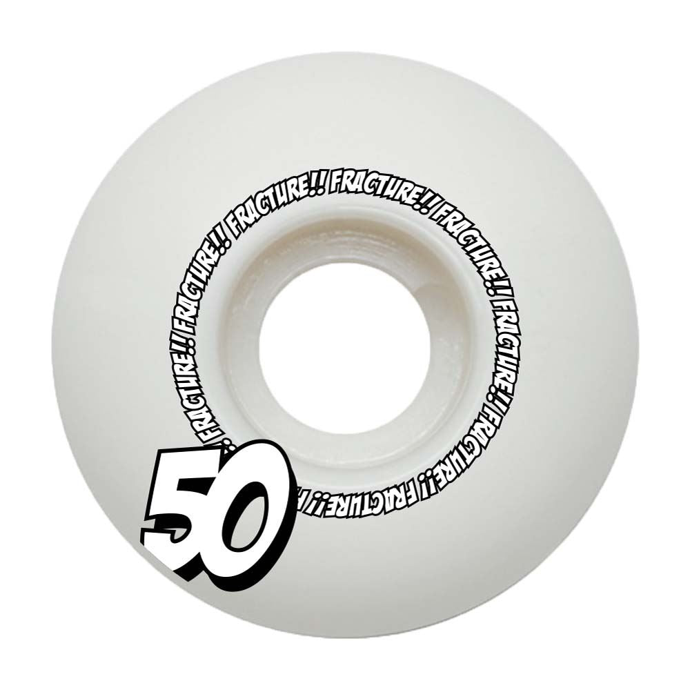 Fracture Skateboards Comic Classic Skateboard Wheels White 50mm