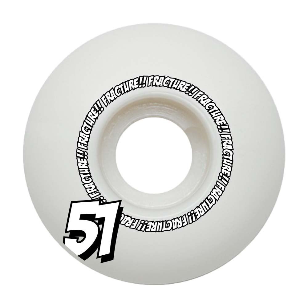 Fracture Skateboards Comic Classic Skateboard Wheels White 51mm