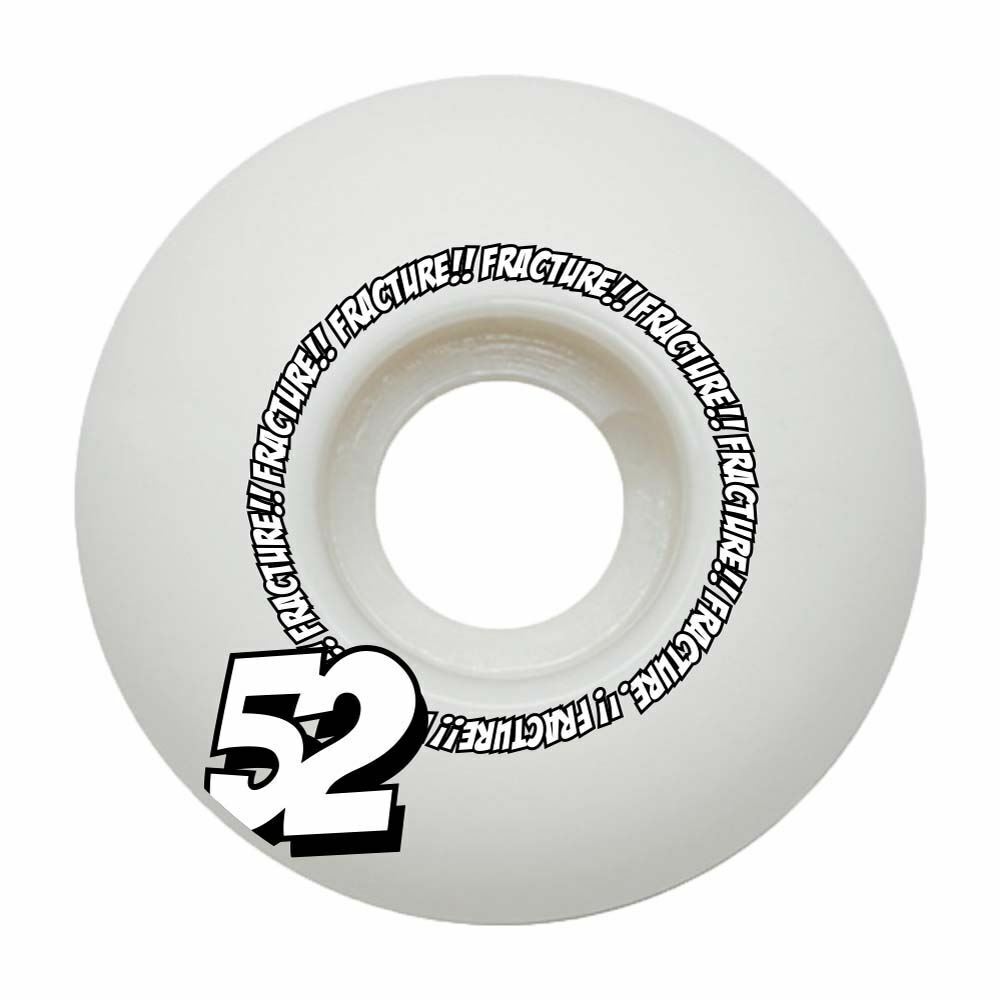 Fracture Skateboards Comic Classic Skateboard Wheels White 52mm