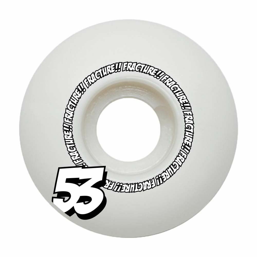 Fracture Skateboards Comic Classic Skateboard Wheels White 53mm