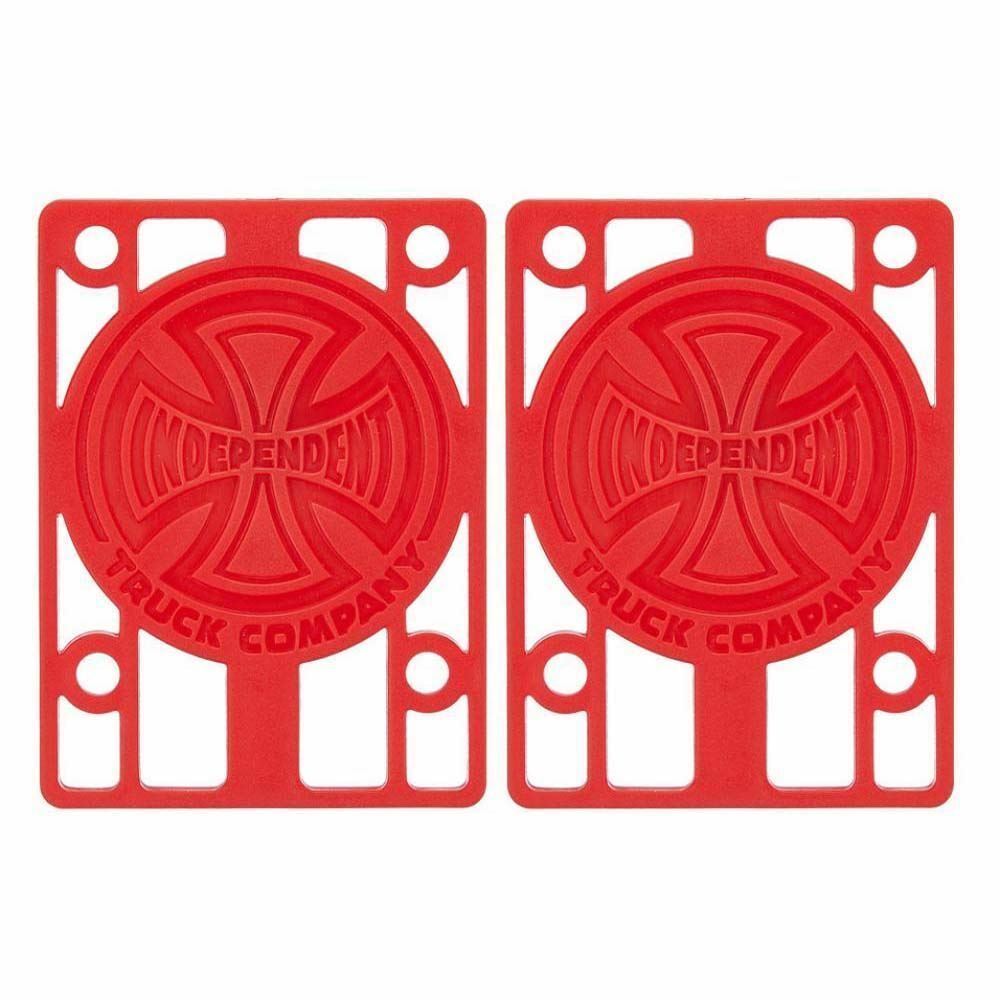 Indy Skateboard Riser Pads Red 1/8'