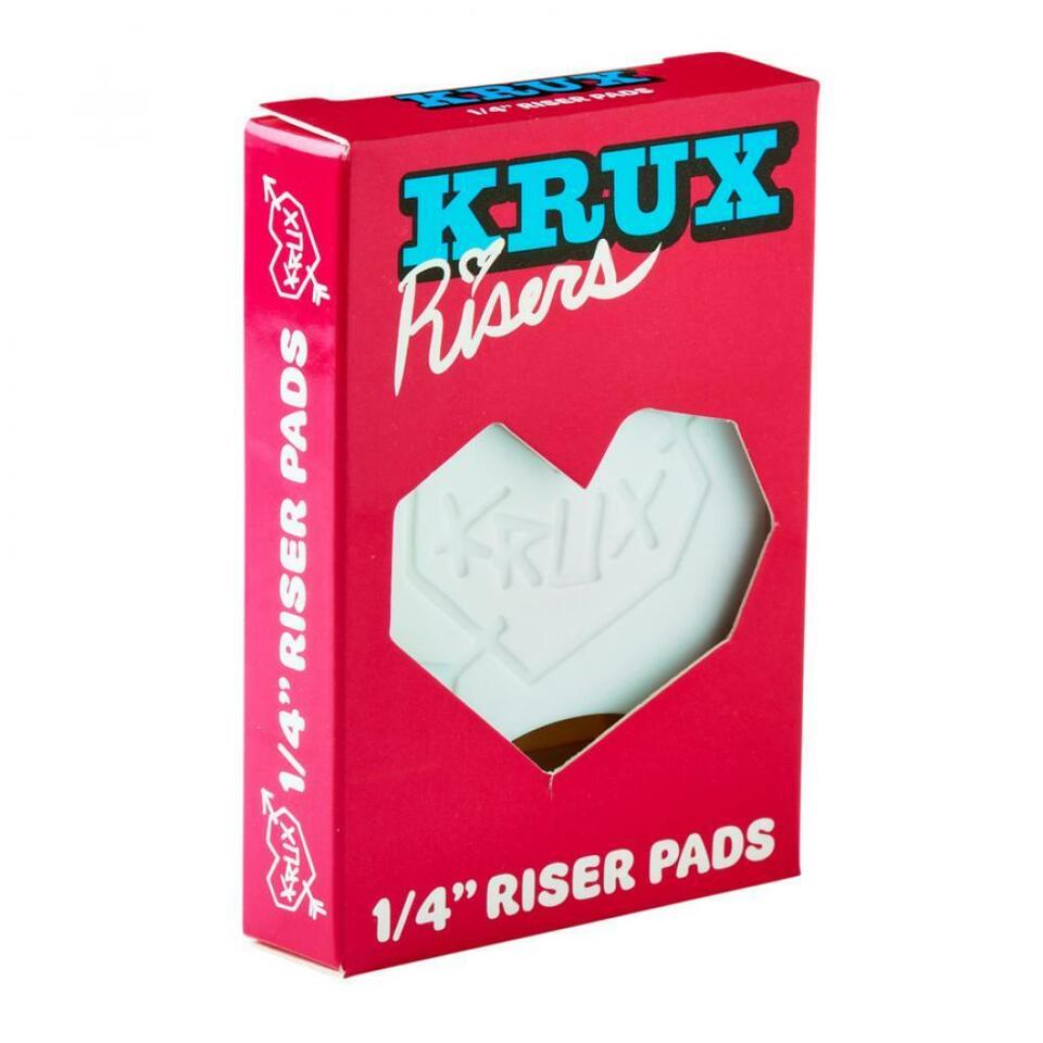 Krux Risers Skateboard Riser Pads White 1/4"