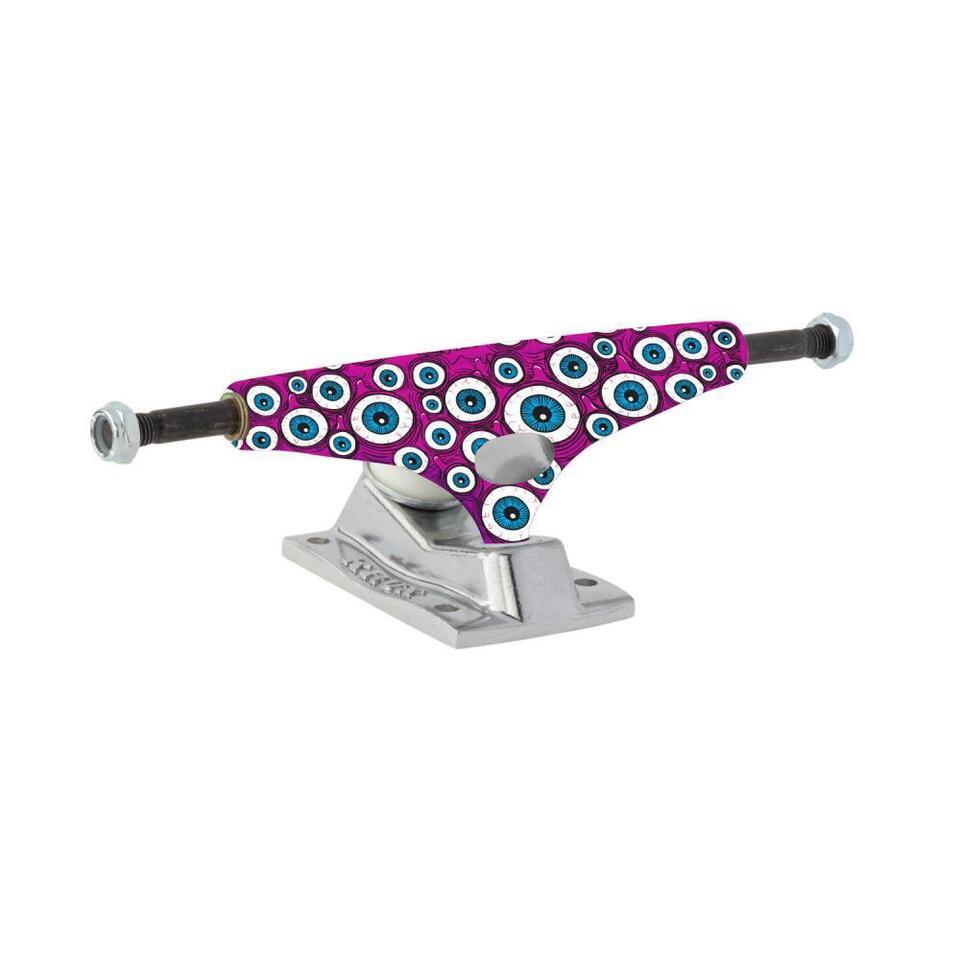 Krux Skateboard Trucks K5 FOS Eyes 2 DLK Standard Silver/Pink 8"