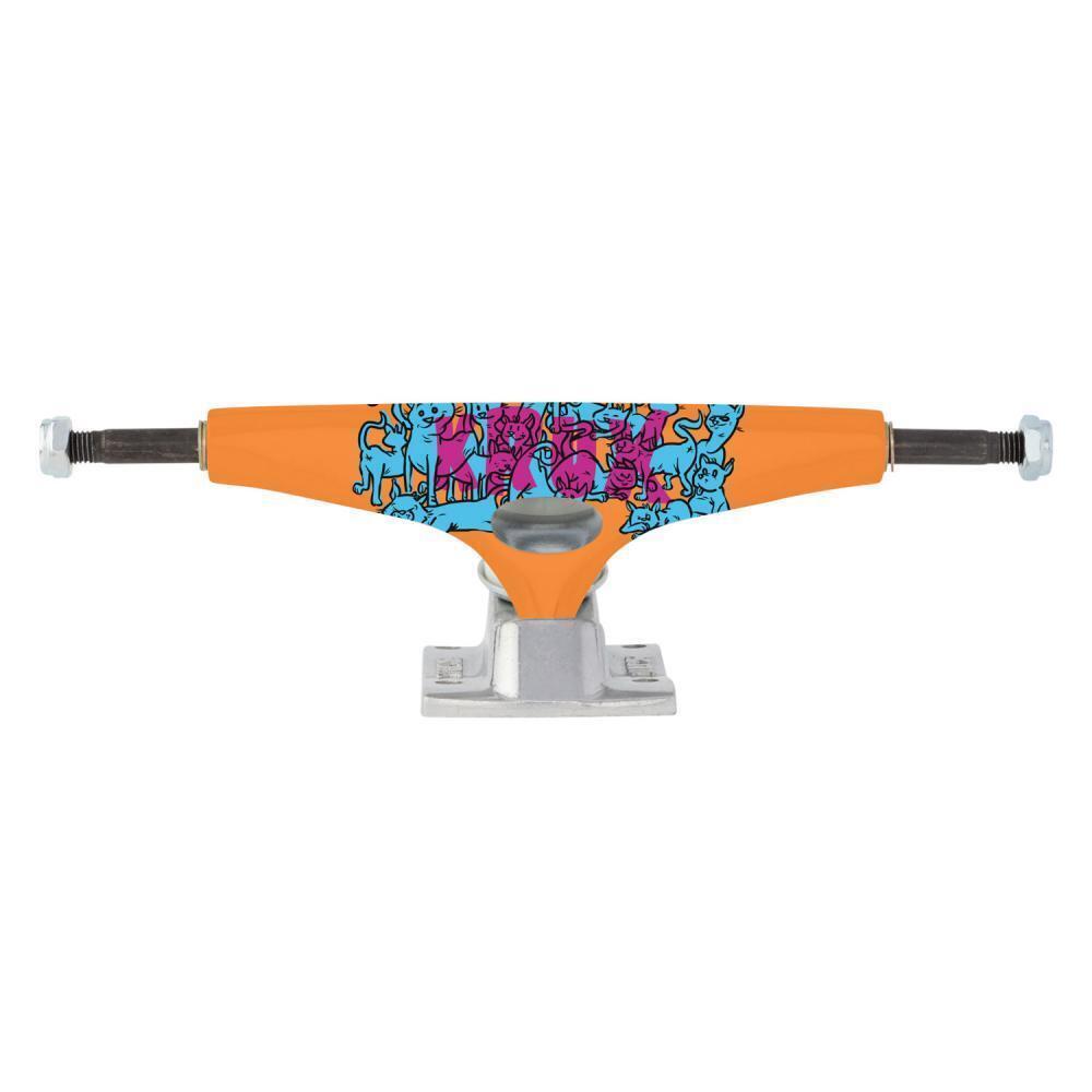 Krux Skateboard Trucks K5 Cat Party 2 DLK Standard Silver/Orange 8"