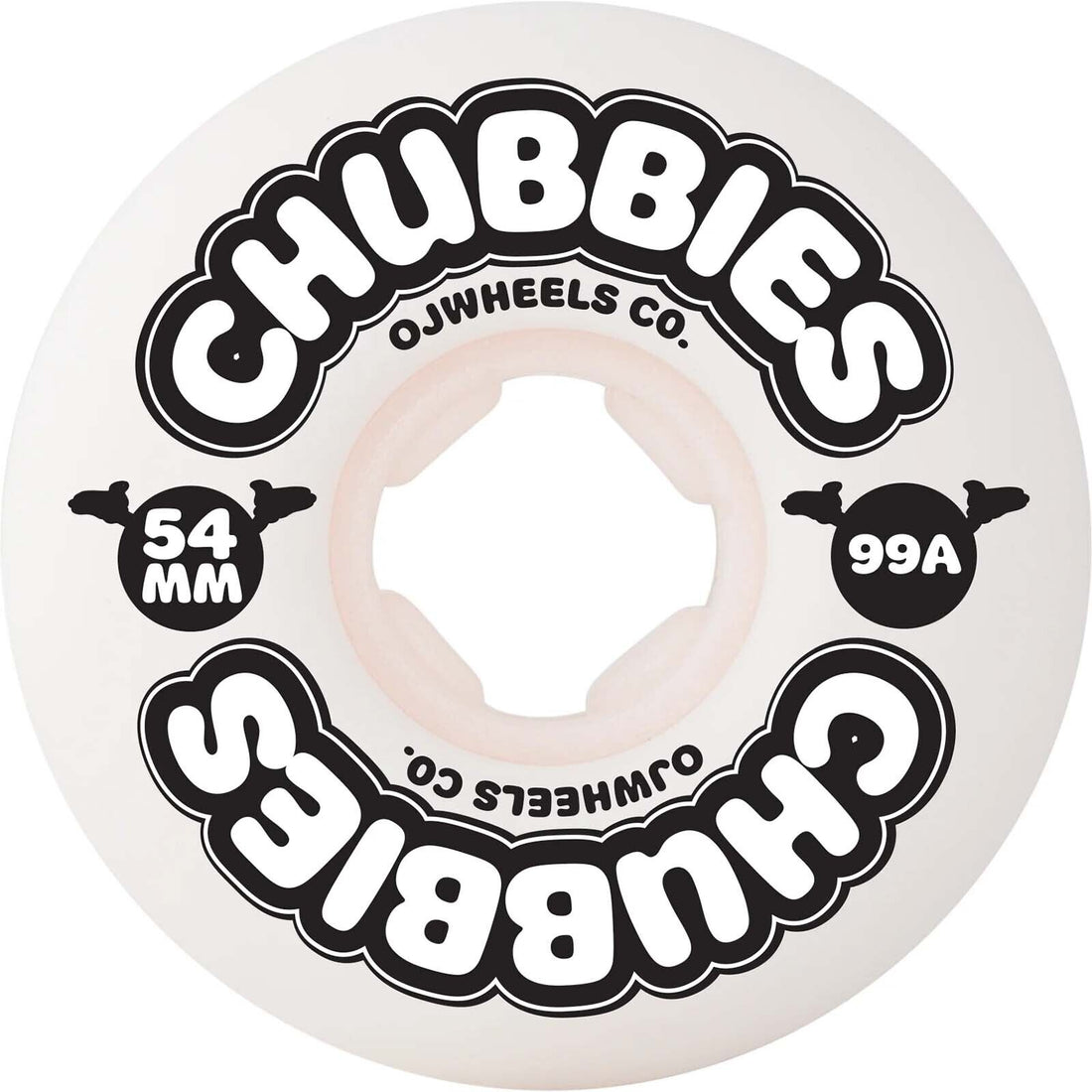 OJ Chubbies Skateboard Wheels - White 54mm