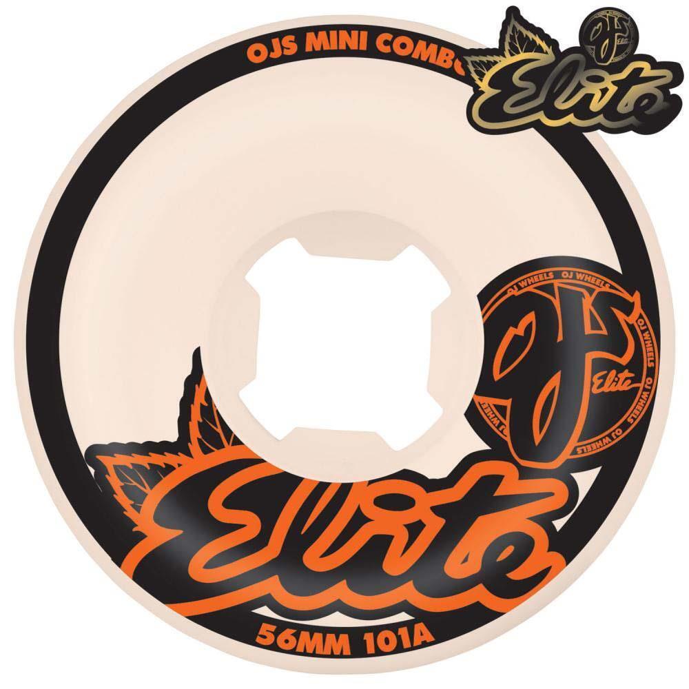 OJ Elite Skateboard Wheels Elite Mini Combo 101a White 56MM