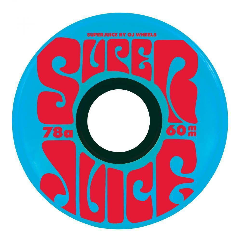 OJ Soft Skateboard Wheels Super Juice 78a Blue 60mm