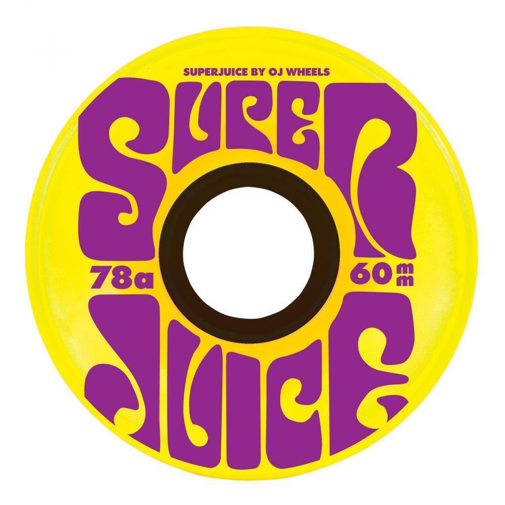 OJ Soft Skateboard Wheels Super Juice 78a Yellow 60mm