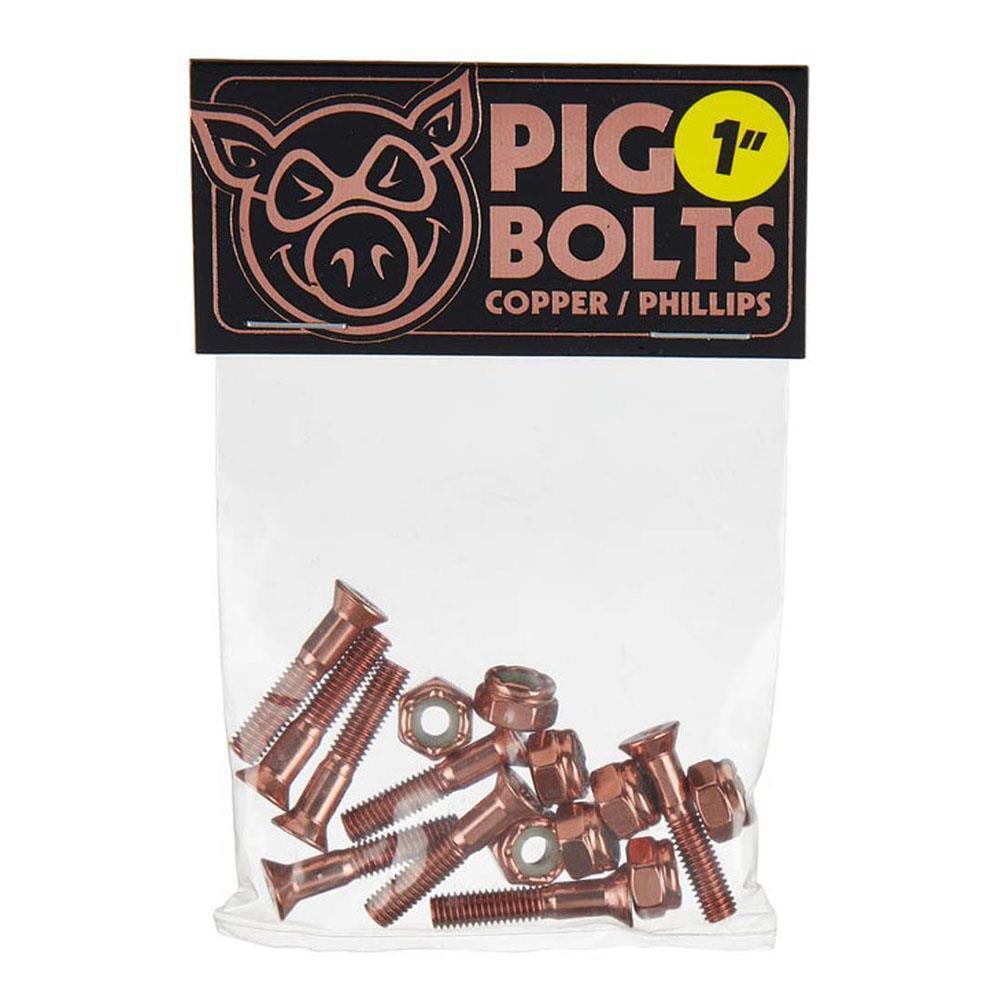 Pig Copper Skateboard Bolts Phillips 1"