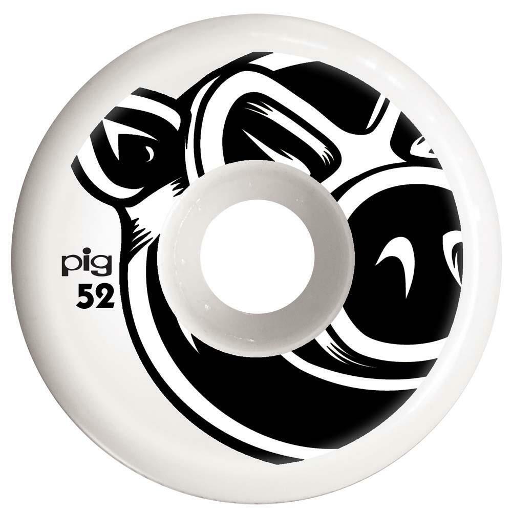 Pig Head C-Line Skateboard Wheels 101a White 52mm
