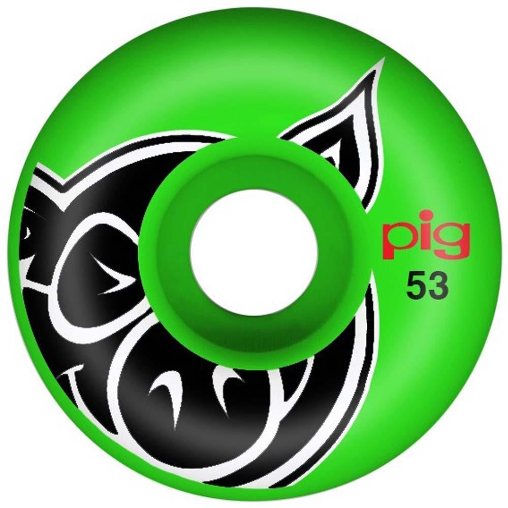 Pig Head Green Skateboard Wheels USA MADE Proline 53mm