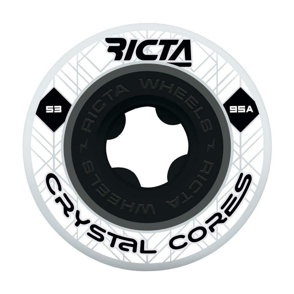 Ricta Crystal Cores Skateboard Wheels 95a Grey Black Blue 53mm