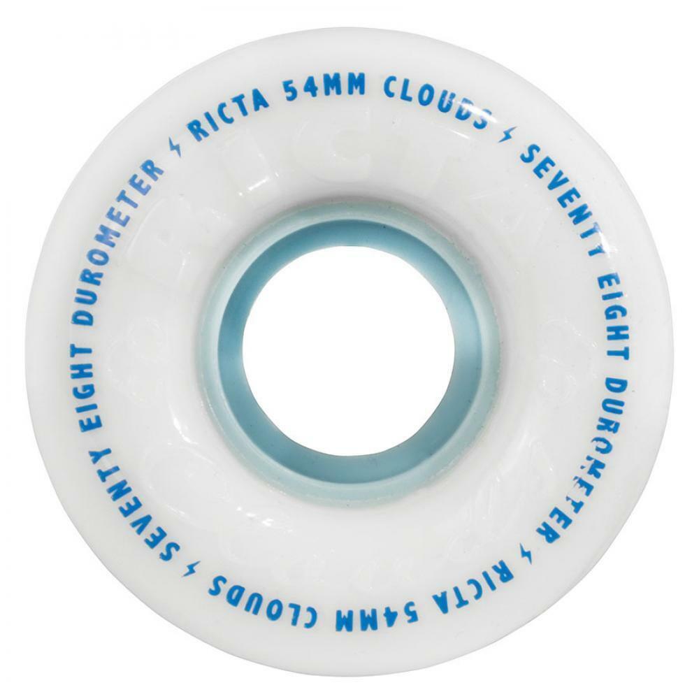 Ricta Wheels Clouds Skateboard Wheels 78A White Blue 54mm