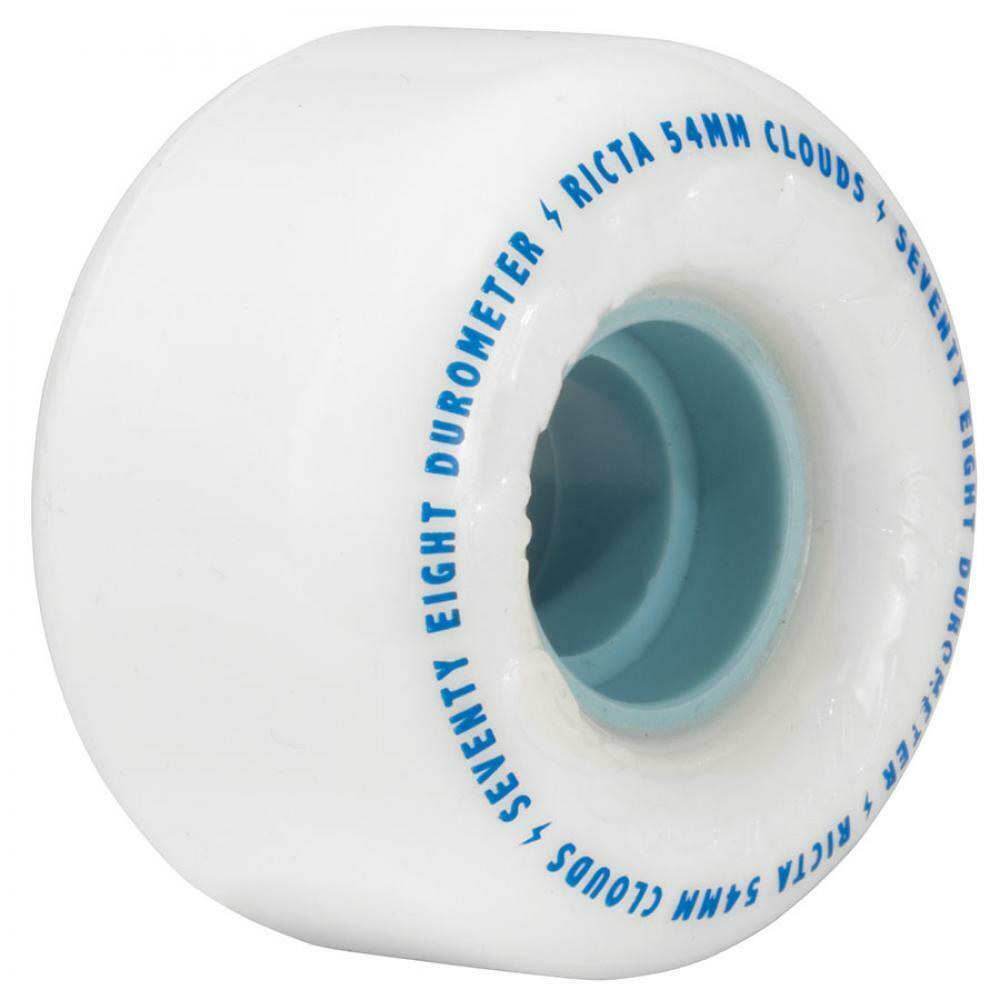 Ricta Wheels Clouds Skateboard Wheels 78A White Blue 54mm