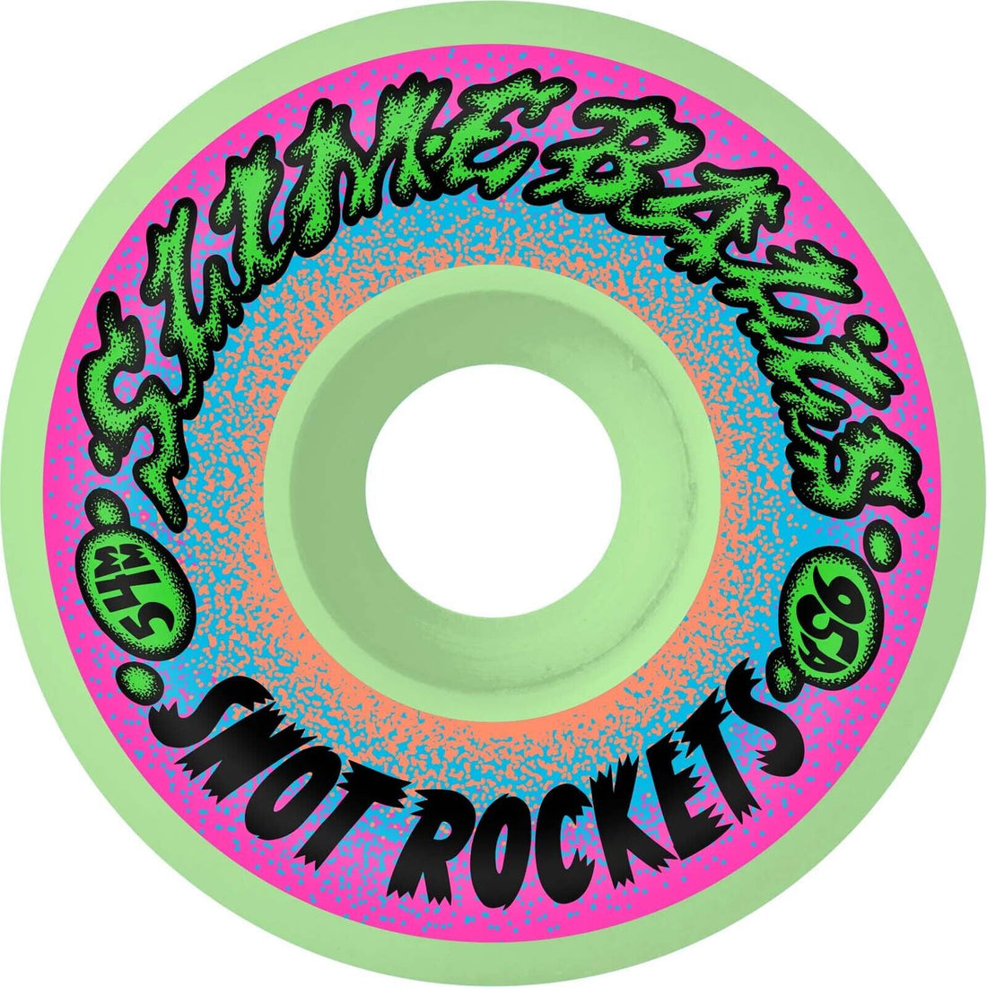 Santa Cruz Slime Balls Snot Rockets Skateboard Wheels - Acid Green 54mm