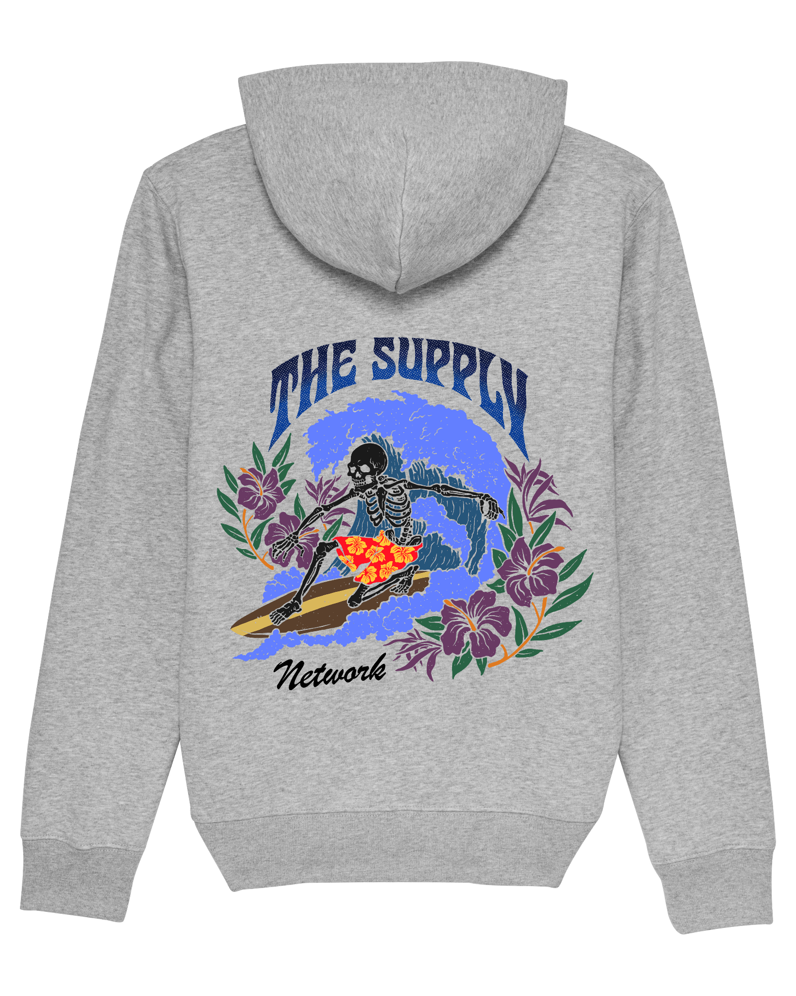 Sweatshirt à Capuche Graphique Skeleton Surf Kook Slams - Homme - Taille L