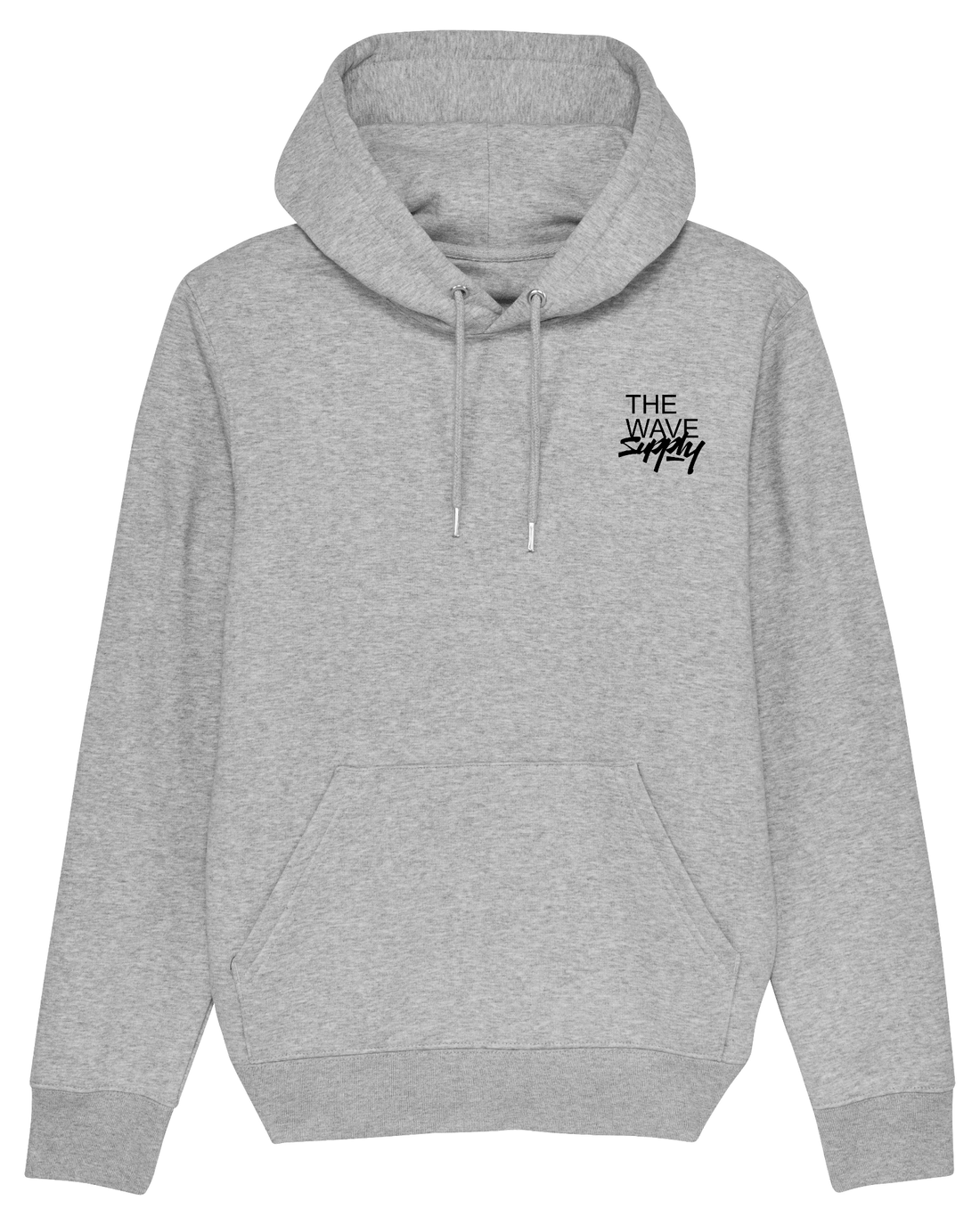 Grey Skater Hoodie, Catch The Wave Grey Front Print