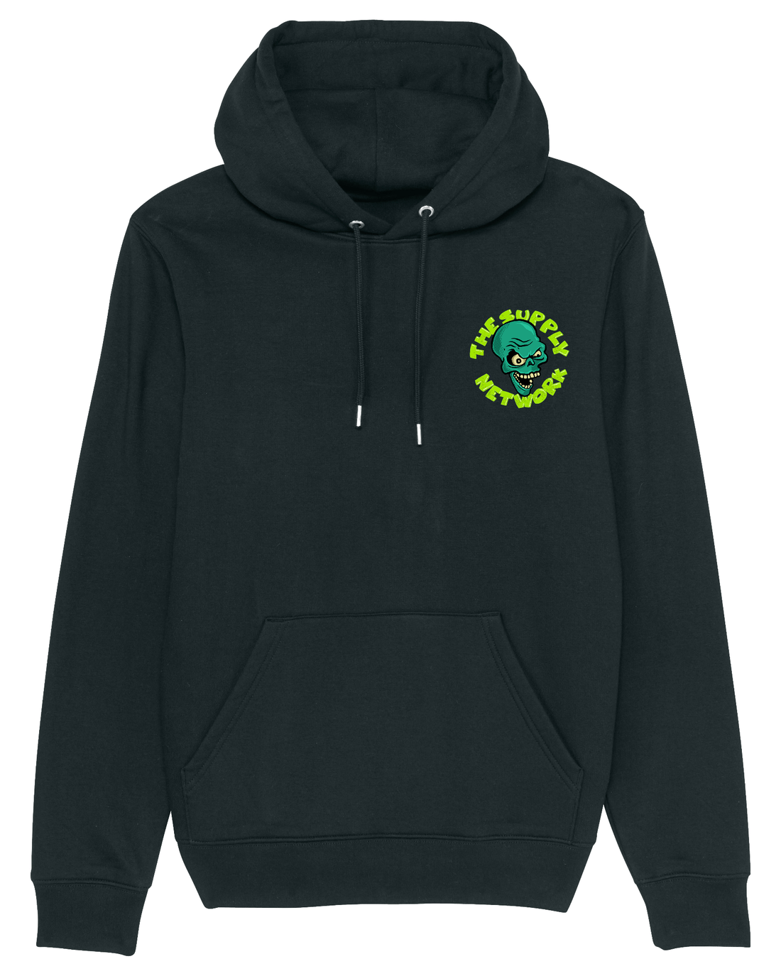 Black Skater Hoodie, No Bad Days Front Print