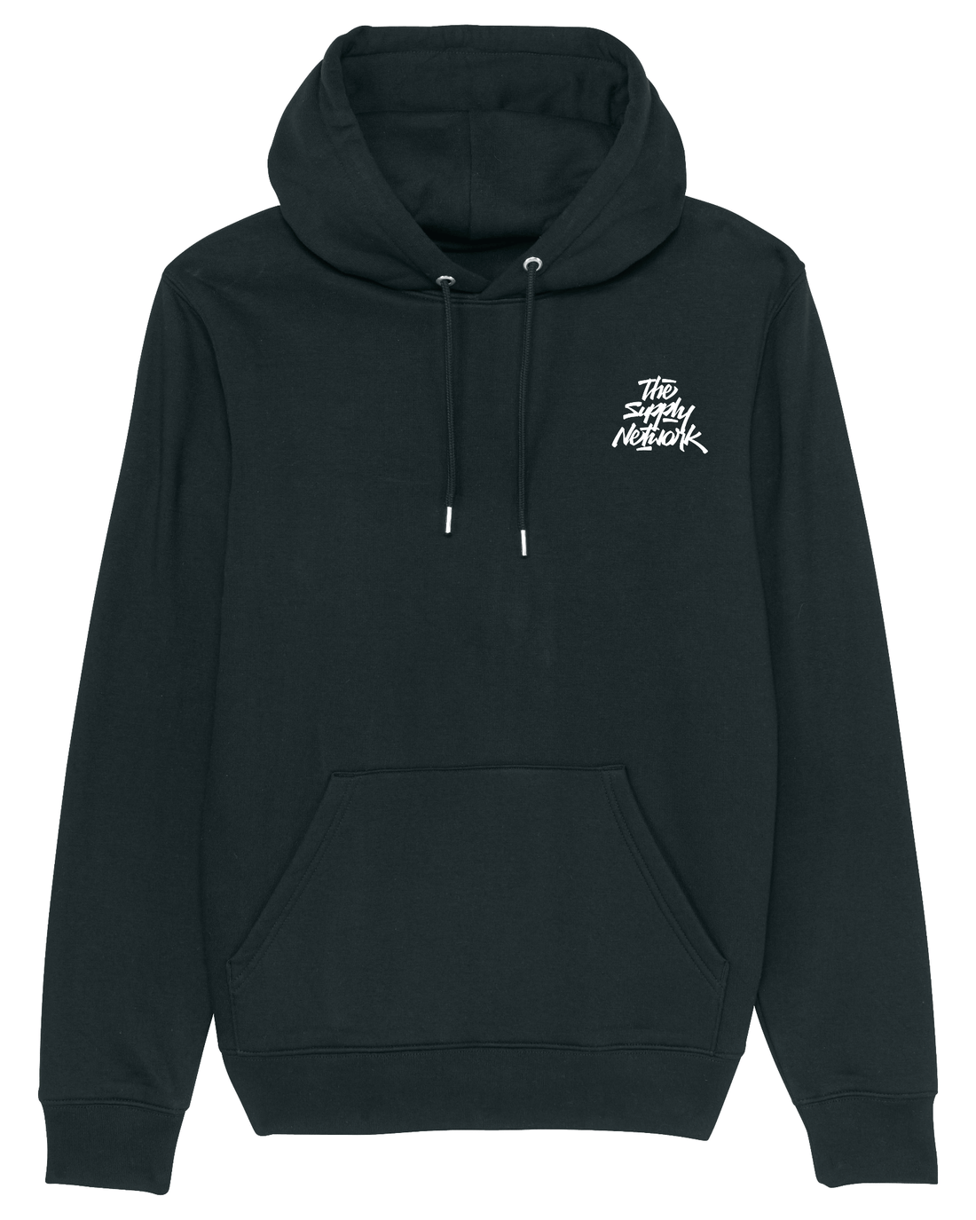 Black Skater Hoodie, The Supply Network Front Print