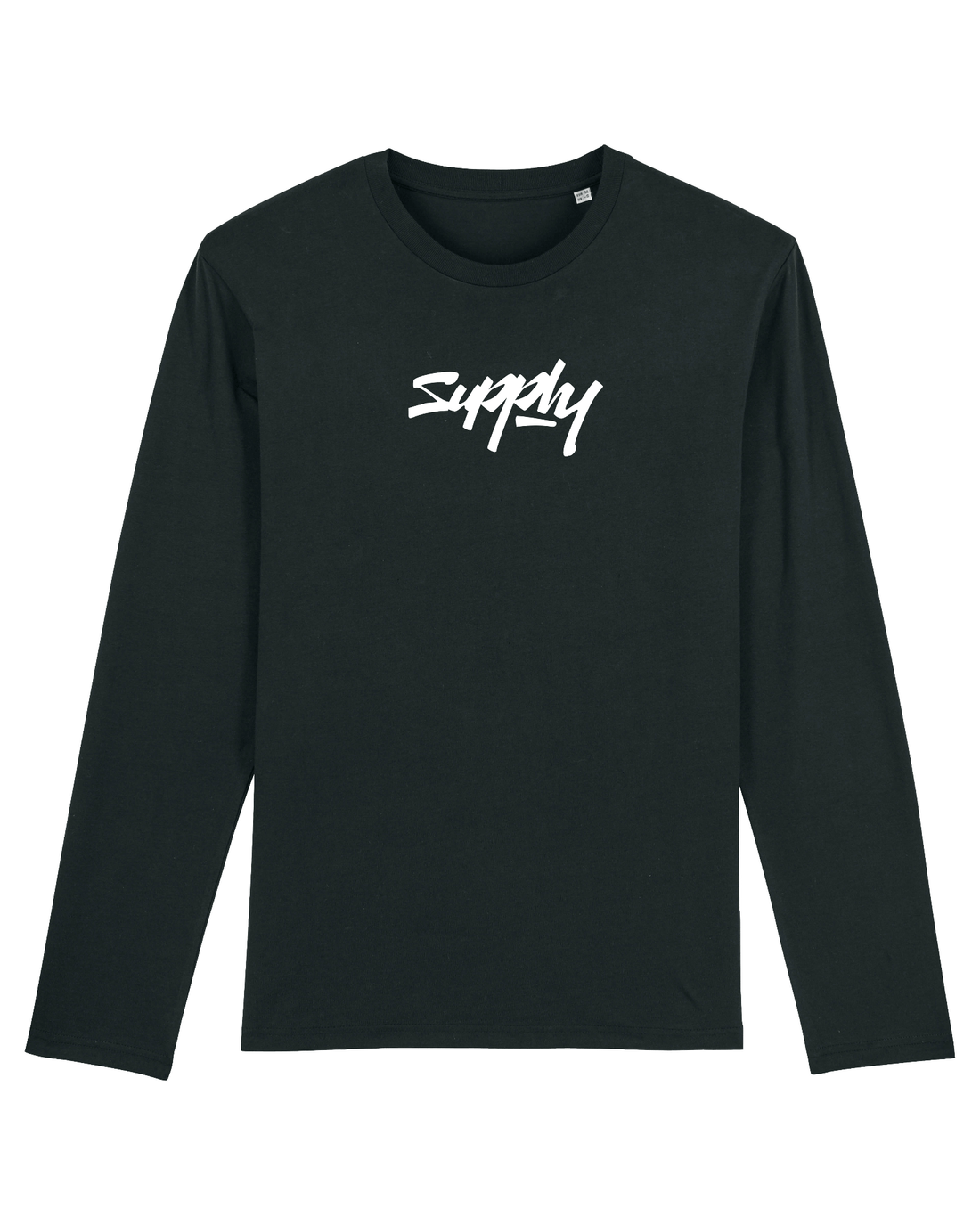 Black Skater Long Sleeve, Skate Parts Front Print