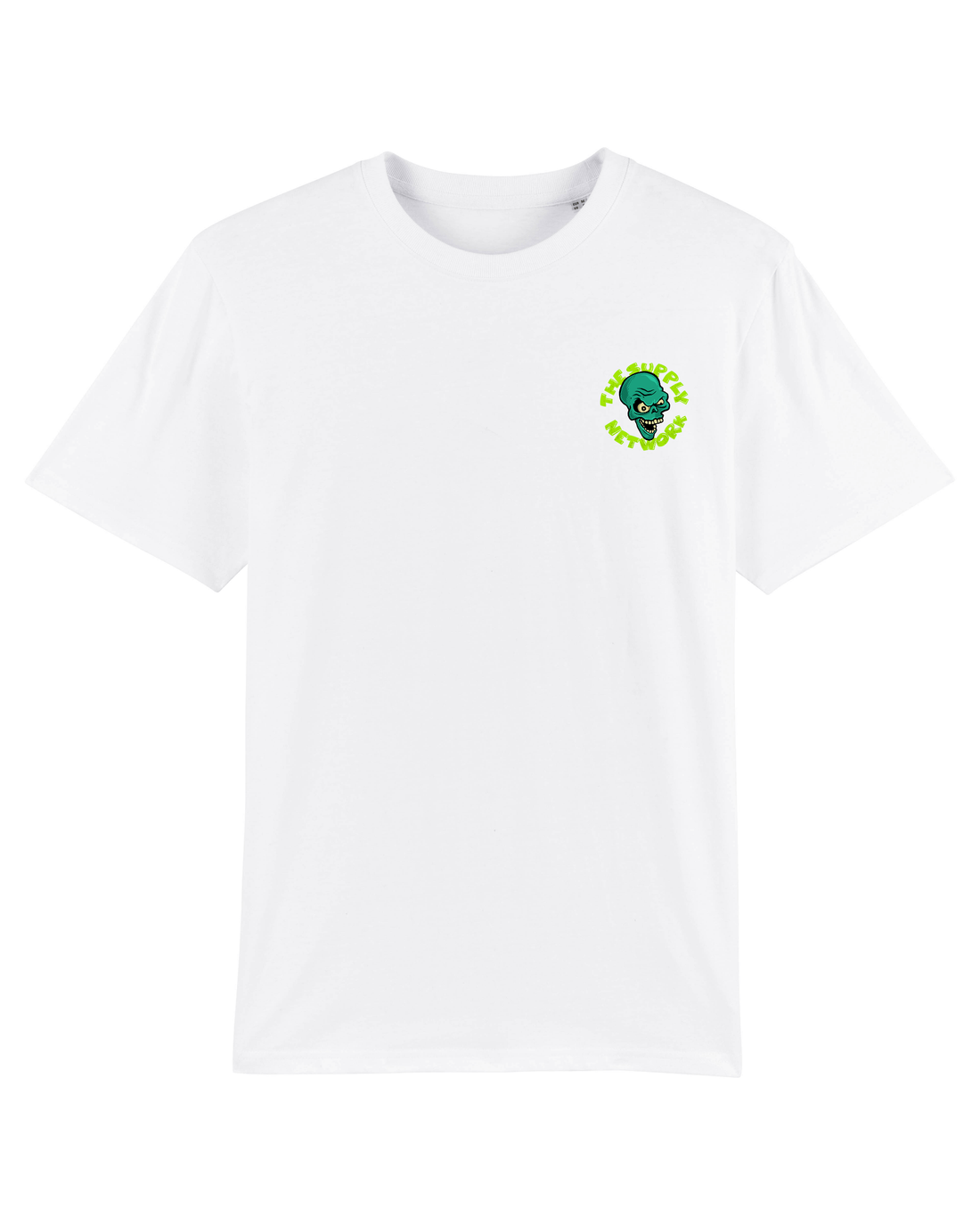 White Skater T-Shirt, No Bad Days Front Print