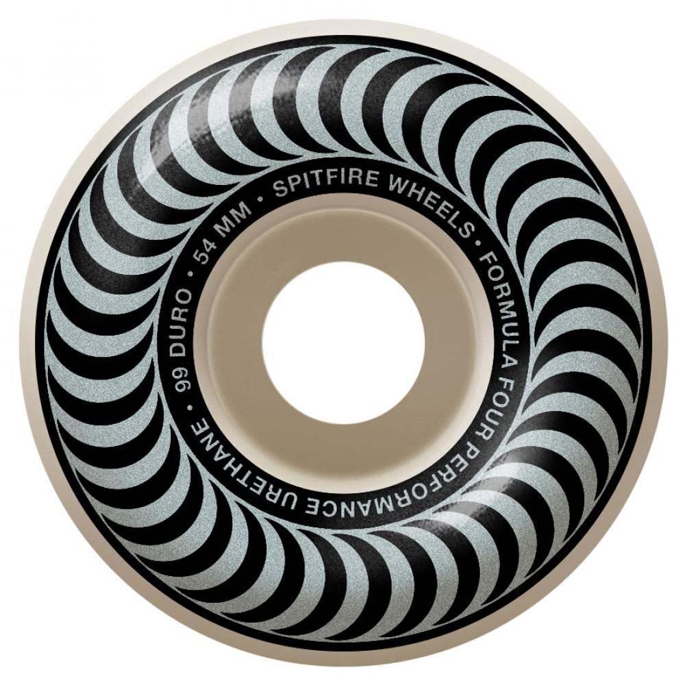 Spitfire Formula Four Classics Skateboard Wheel 99DU White Silver 54mm